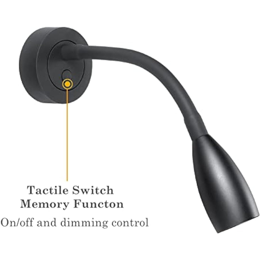 Obeaming 12V LED Dimmable Reading Light with USB & Gooseneck - 2 Pack