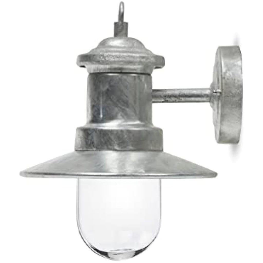 Garden Trading St Ives Galvanised Ships Light – Outdoor Wall Sconce