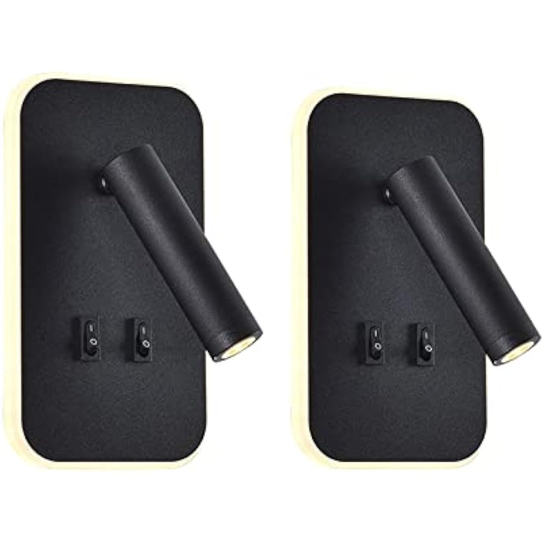uksunvi LED Bedside Reading Wall Lamp | 12W Adjustable Spotlight - 2 Pack