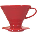 Hario V60 Ceramic Coffee Dripper – Red Arita-yaki Pour Over, Size 02
