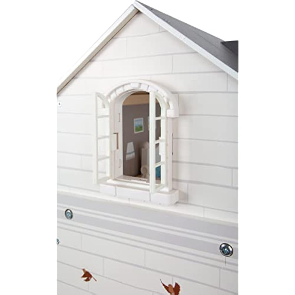 Small Foot Wooden Doll's House – 3-Story Open Front Toy with Furniture