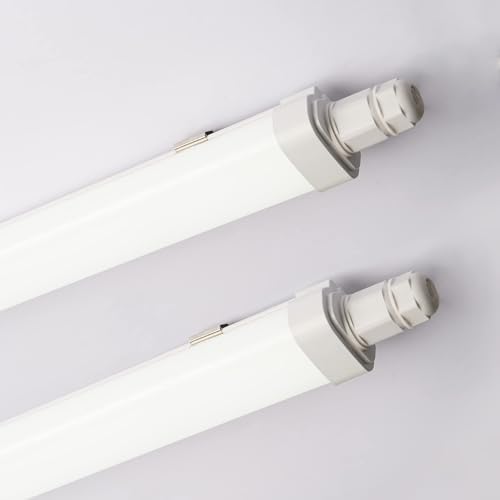 5FT LED Batten Light - 45W IP65 Waterproof Workshop Pack of 2