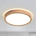 WayLuoung Round Wooden LED Ceiling Light – 18W 3000K Warm White 30cm