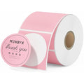MUNBYN Pink Round Thermal Sticker Labels | 2" Circle Self-Adhesive 750ct