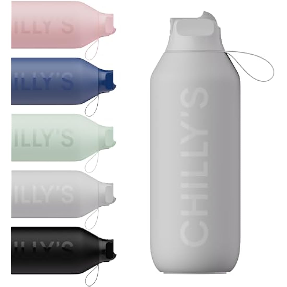 Chilly's Series 2 Flip Water Bottle – Insulated Stainless Steel, 1L