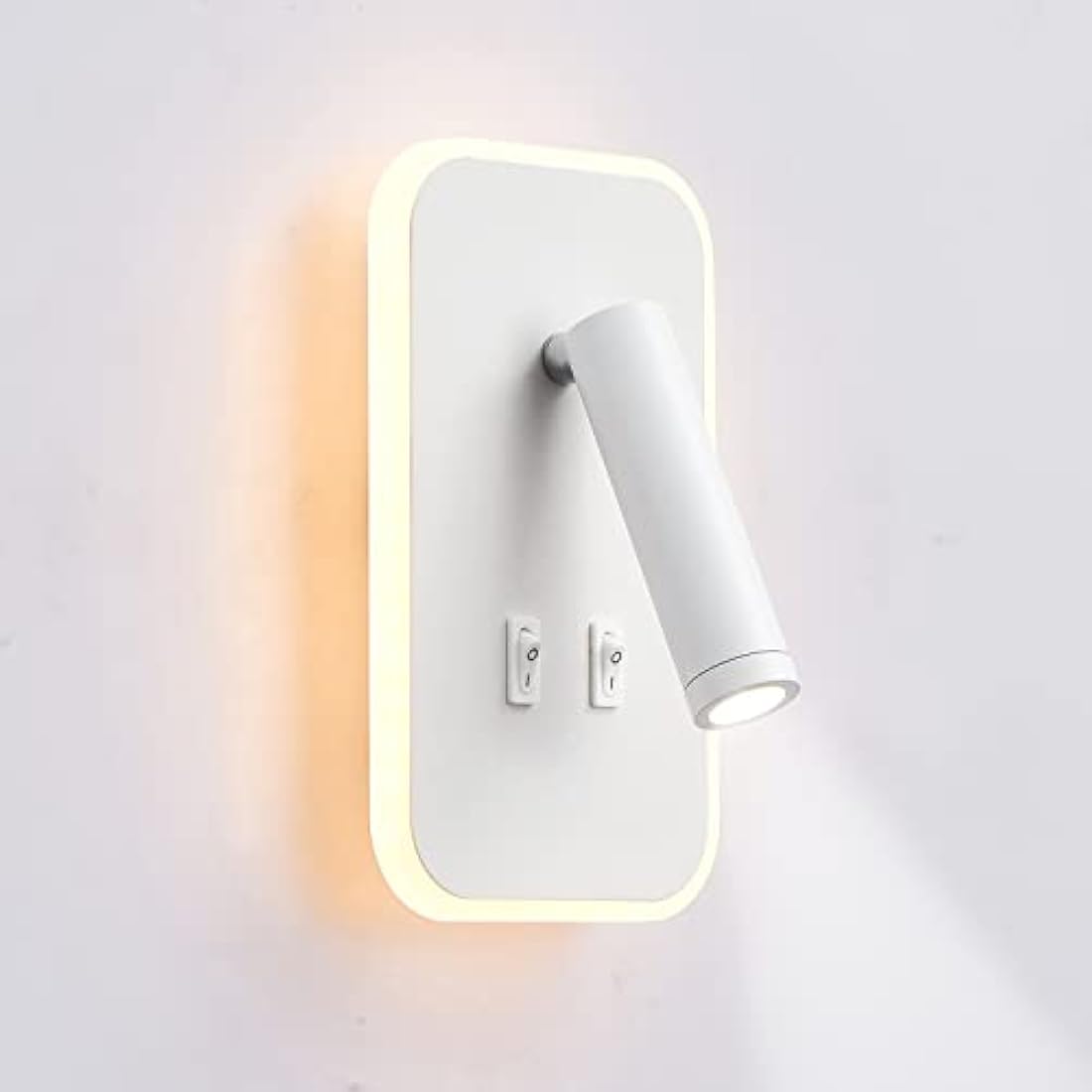 uksunvi LED Bedside Reading Wall Lamp | 12W Adjustable Spotlight - White