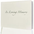 Memorial Guest Book – White Hardcover Condolence Book