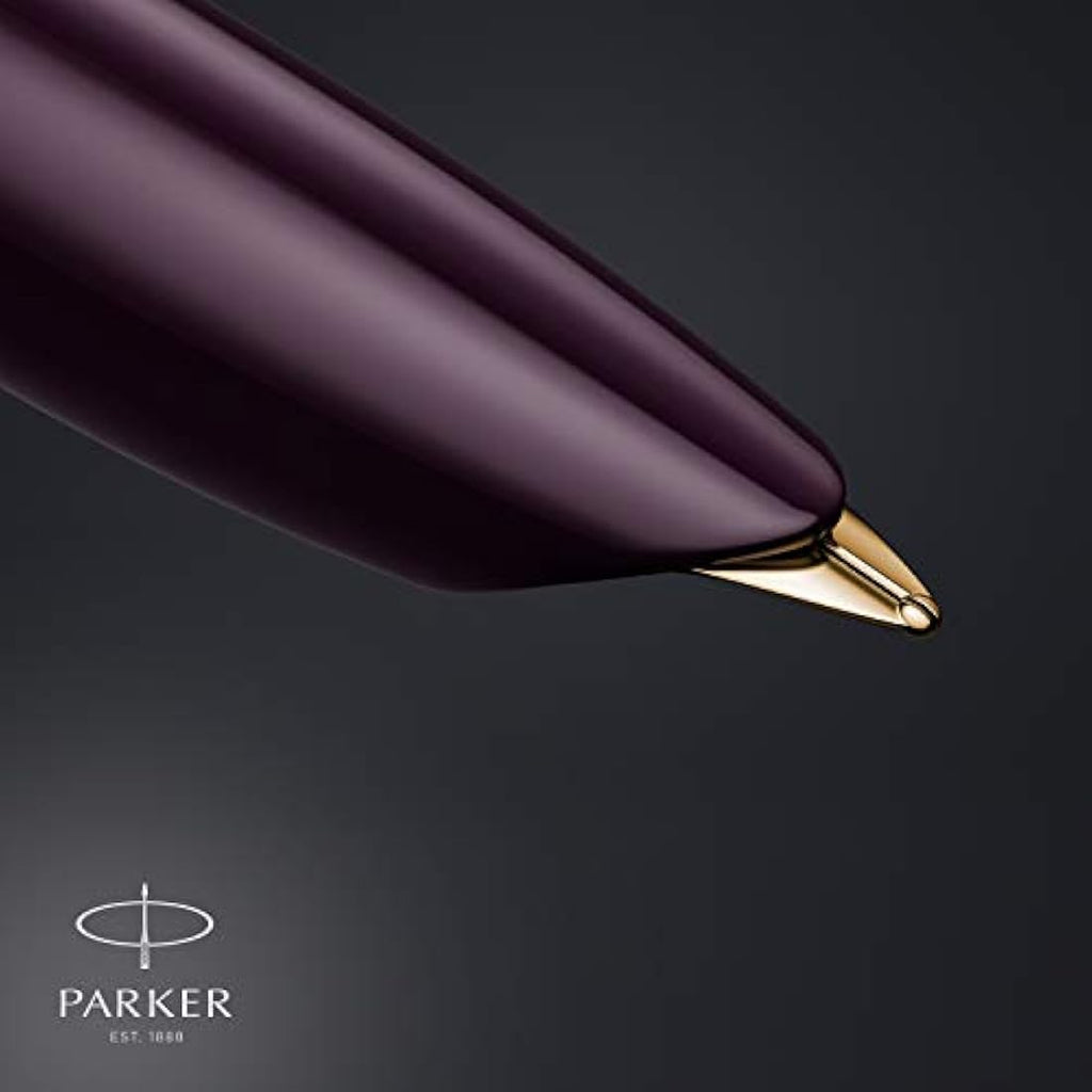 Parker 51 Fountain Pen – Deluxe Plum with 18k Gold Nib Gift Set