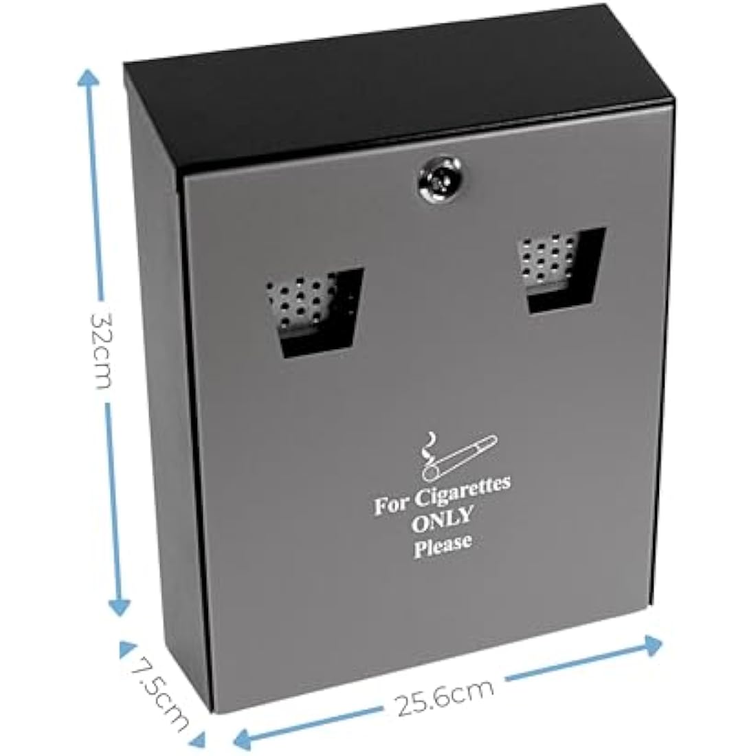 Cathedral Outdoor Ashtray | 3.1L Wall-Mounted Bin with Security Lock