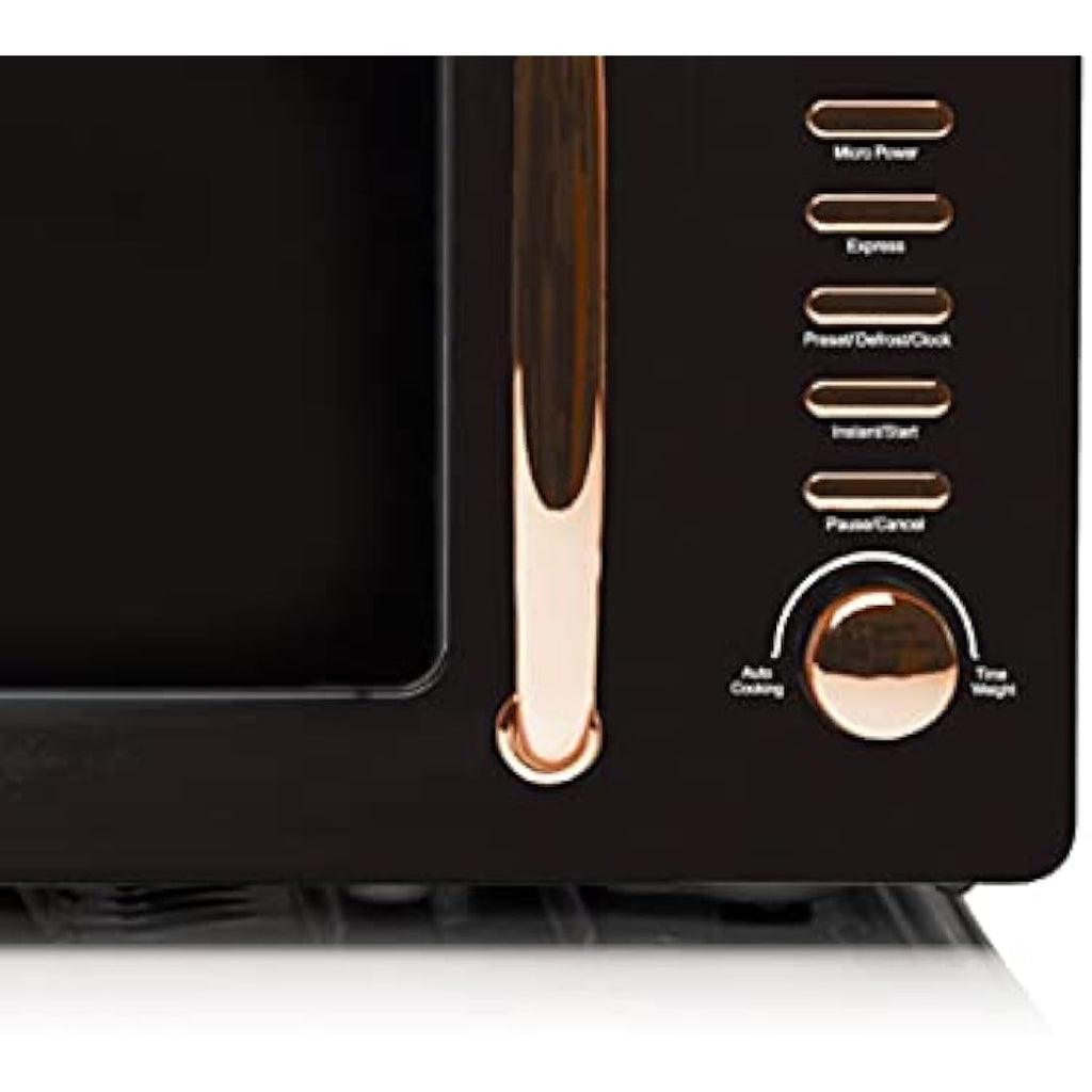 Haden Salcombe 800W Digital Microwave – 20L Black & Copper Oven