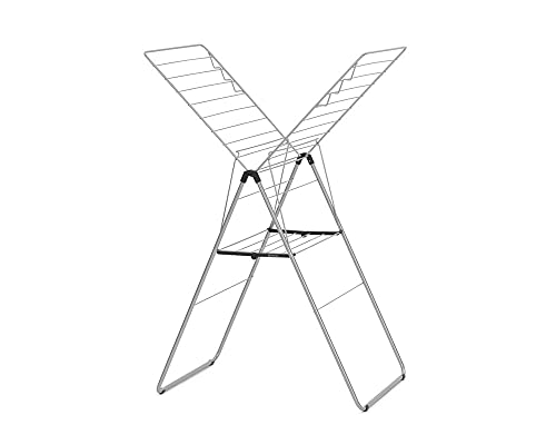 Brabantia HangOn Laundry Drying Rack – 20m Metallic Grey Clothes Horse