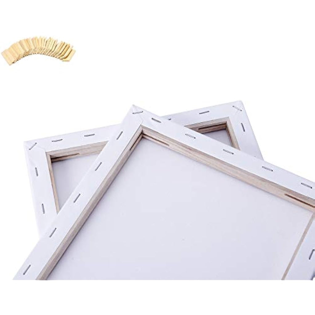 Exerz 40x50cm Pre-Stretched Canvas 4pk | 100% Cotton Triple Primed