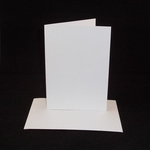 Stella Crafts A4 White Card Blanks with Envelopes for Card Making – 10 Pack