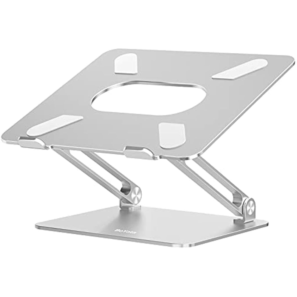 BoYata Laptop Stand – Adjustable Aluminum Ergonomic Riser, Silver