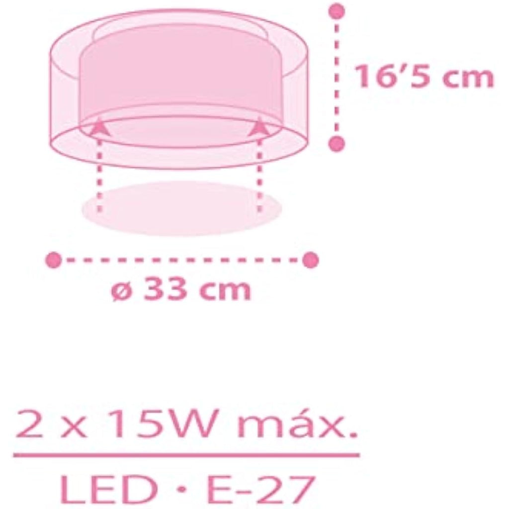Jolof Store Unicorn & Animal Children's Ceiling Light - Pink Nursery Lamp