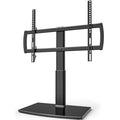 Universal TV Stand | Height Adjustable Tempered Glass Base