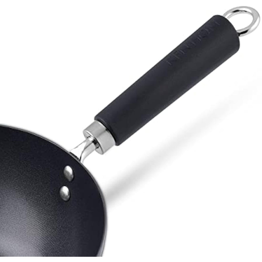 Ken Hom Excellence Carbon Steel Mini Wok | 20cm Non-Stick Induction