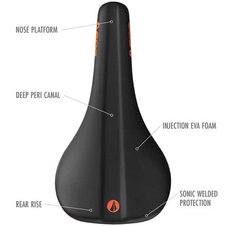 SDG Bel Air 3.0 Lux-Alloy MTB Saddle - Black/Orange - 140mm