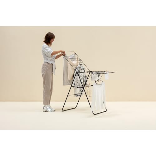 Brabantia HangOn Laundry Drying Rack – 20m Matt Black Stainless Steel