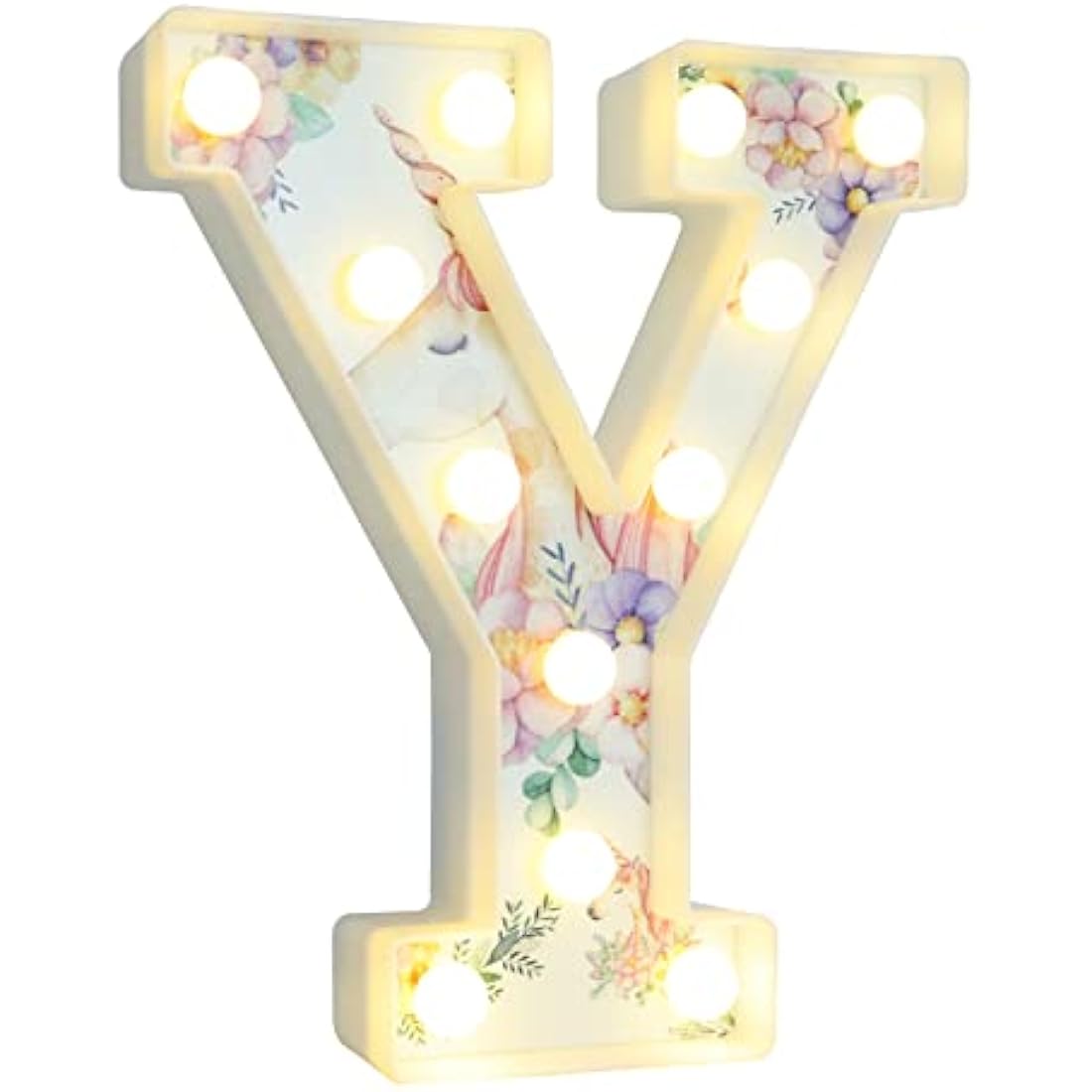 Vimlits Unicorn LED Light Up Letter Y – Warm White Bedroom Wall Decor