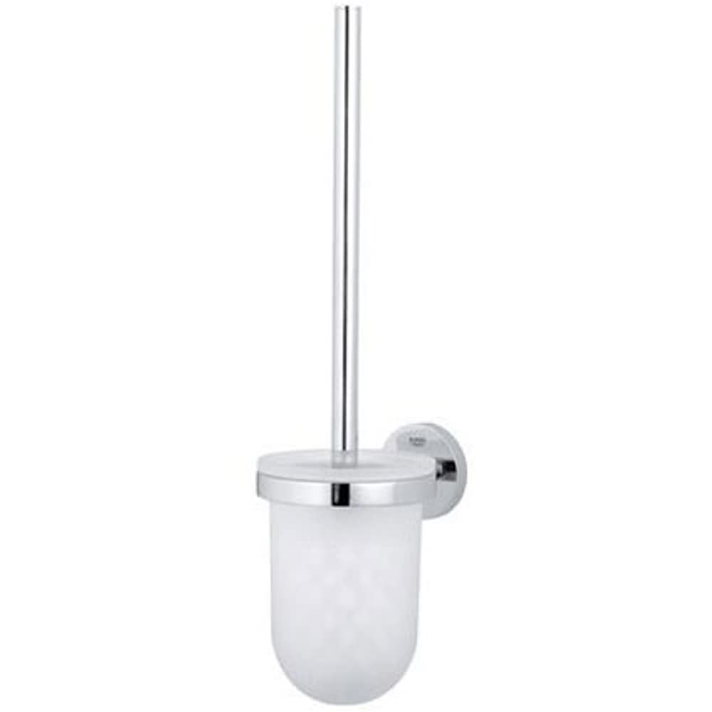 GROHE Essentials Toilet Brush Set – Wall Mounted Glass & Chrome