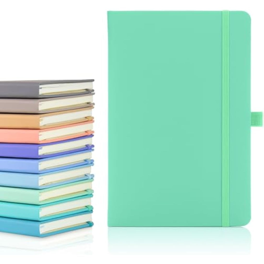 Jolof Store A5 Notebook 10-Pack | Pastel Vegan Leather Lined Journals