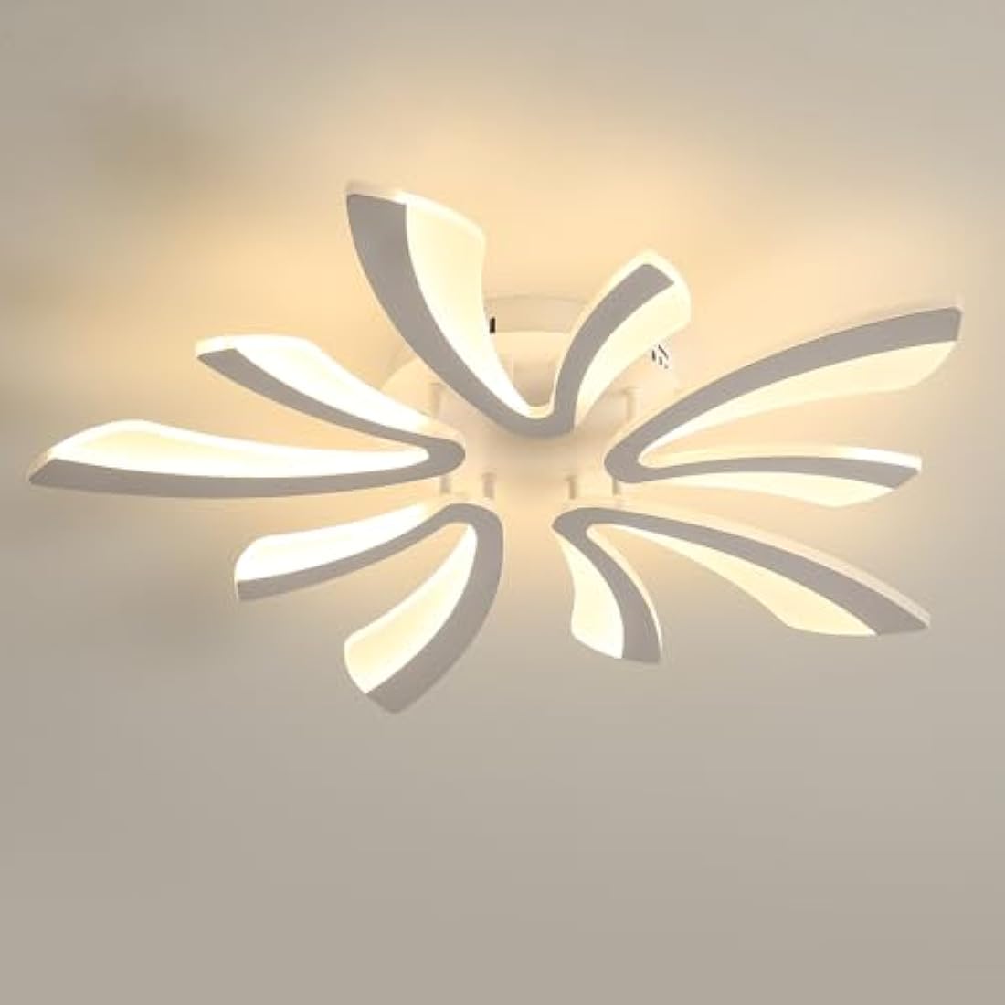 Comely Modern LED Ceiling Light – 50W V-Shaped Acrylic Fixture, 3000K