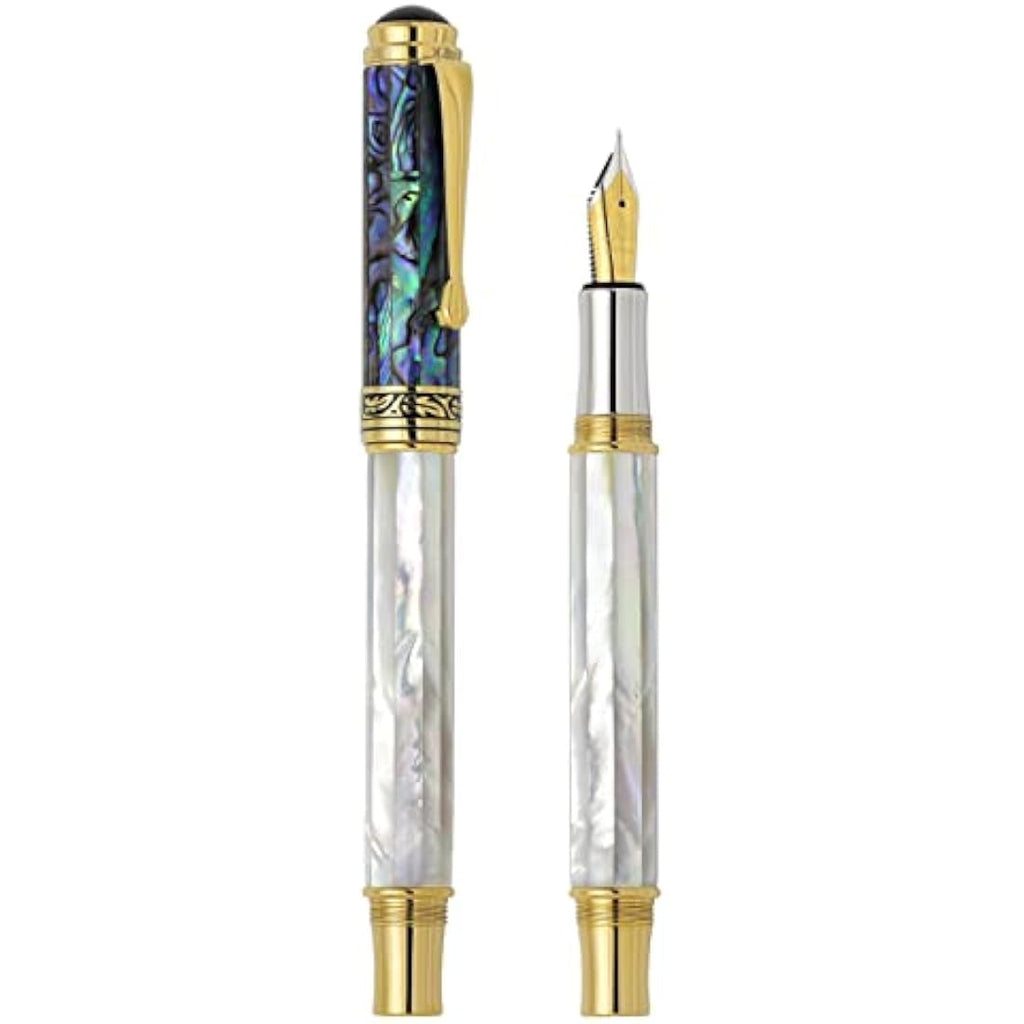 Xezo Maestro Fountain Pen - Mother of Pearl & Paua Shell, Medium Nib