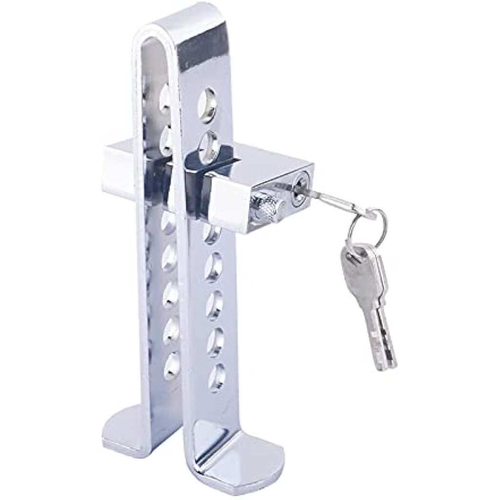 Jolof Store 8-Hole Steel Car Pedal Lock – Anti-Theft Clutch & Brake Device