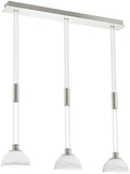 Eglo 3-Light LED Pendant Lamp | Satin Nickel & Alabaster Glass