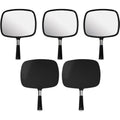 Mirrorvana Large Handheld Mirror with Handle - Black 5-Pack Bulk Set