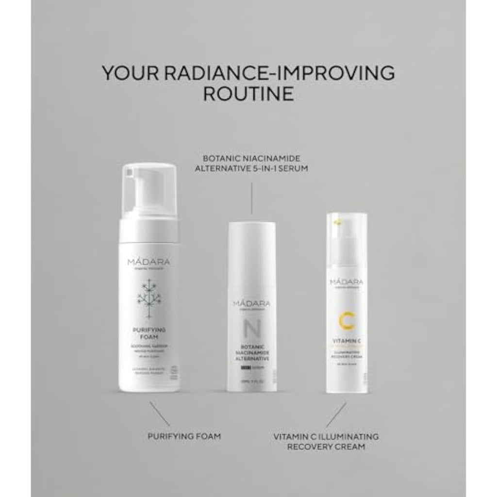 MÁDARA Organic Botanic 5-in-1 Serum – Natural Niacinamide Alternative, 30ml