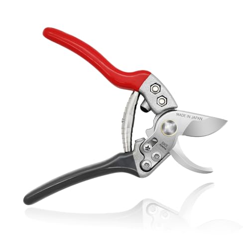 TONMA 7.5" Japanese SK5 Steel Bypass Garden Shears - Heavy Duty Secateurs