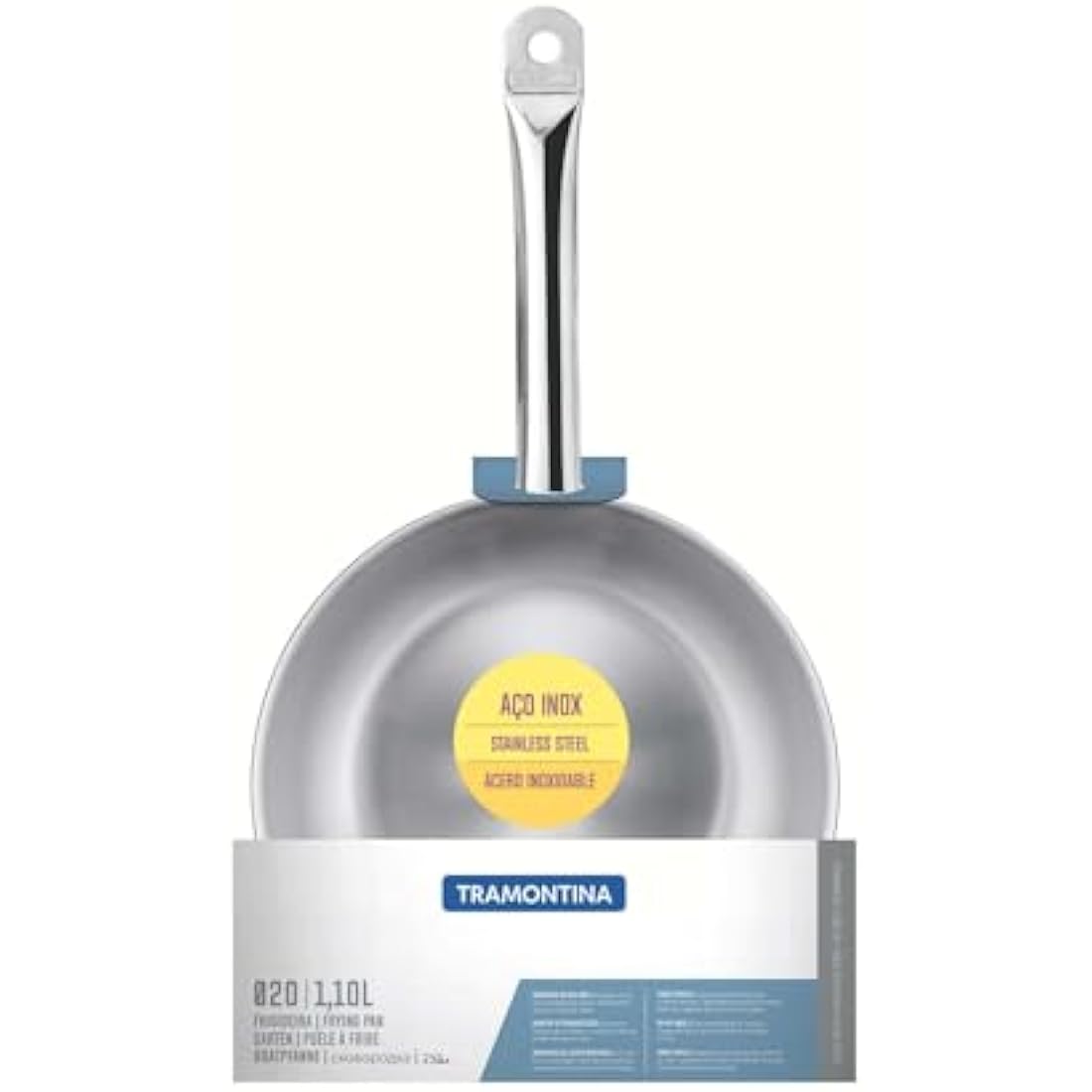 Tramontina 20cm Stainless Steel Frying Pan | 1.1L Induction Ready Skillet