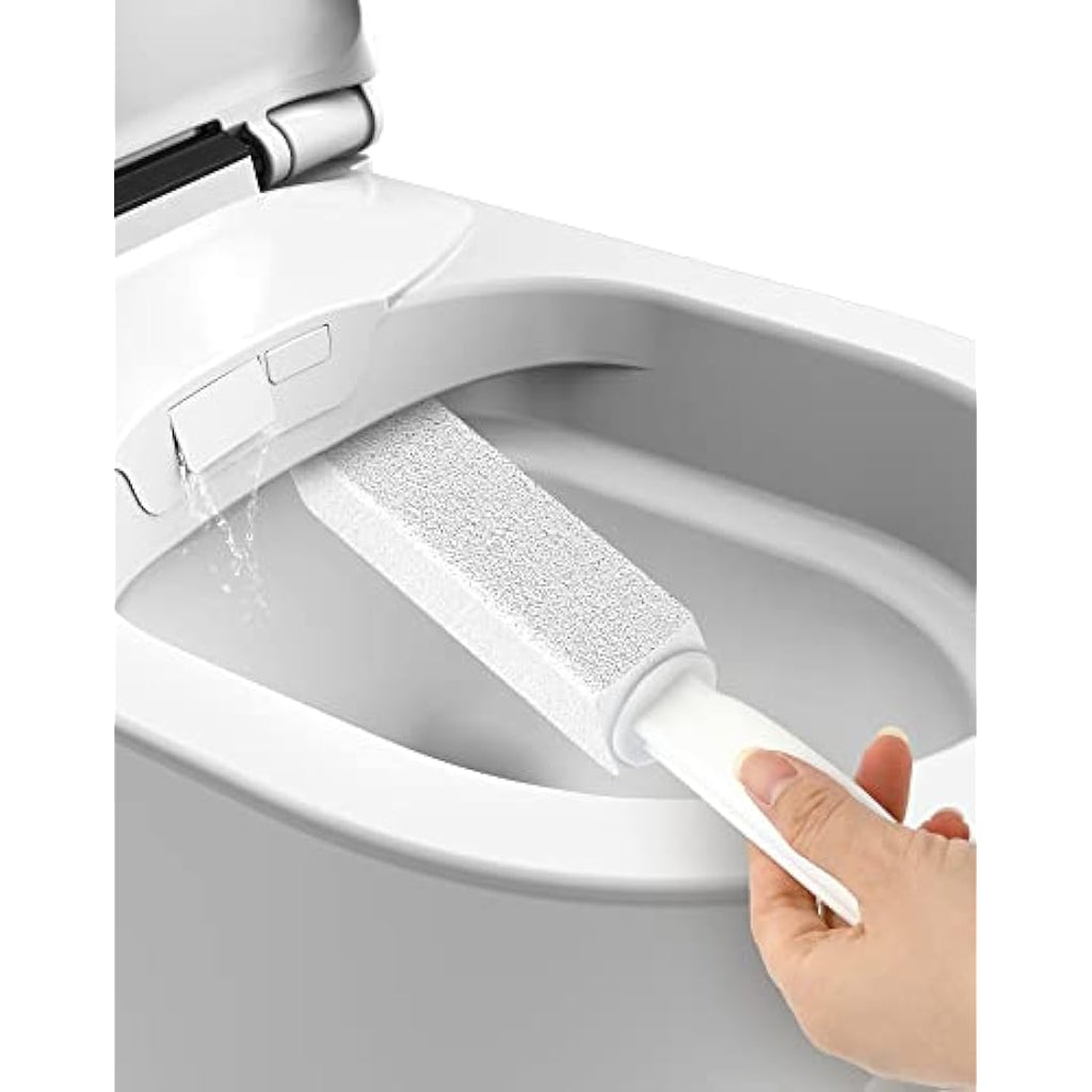 Maryton Pumice Stone Toilet Bowl Cleaner with Handle - 2 Pack White