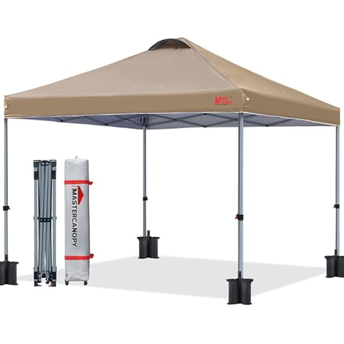 MASTERCANOPY 3x3M Pop-up Gazebo Tent | UV Protection Canopy - Khaki