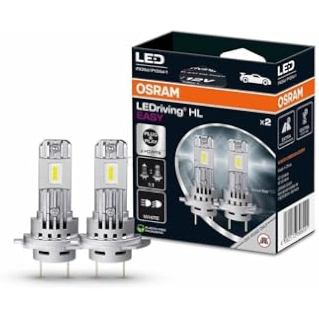 OSRAM LEDriving HL EASY H7/H18 LED Headlight Bulbs, 6500K Cool White