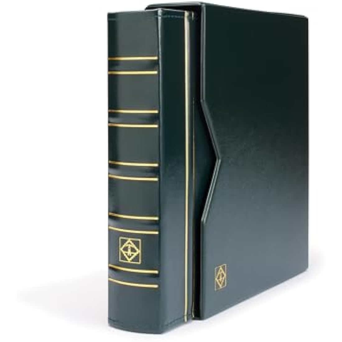 Lighthouse Optima Coin Album with Slipcase – Green Faux Leather Binder