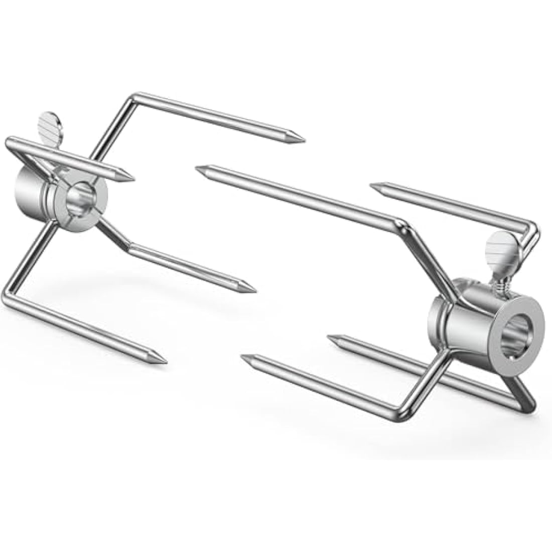 Onlyfire Rotisserie Forks for 8mm Square Spit Rods | 2-Piece Metal Set