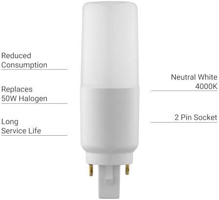 SEBSON G24 LED 7W Bulb 10-Pack | Neutral White 4000K | 50W Replacement