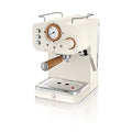 Swan Nordic Espresso Coffee Machine with Milk Frother - Cotton White