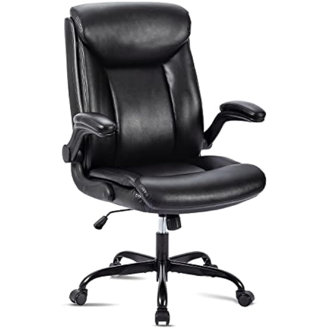 MZLEE Ergonomic Executive Office Chair | Flip-up Arms & Lumbar Support