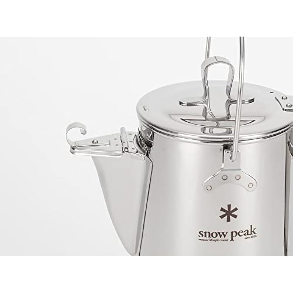 Snow Peak CS-270 Stainless Steel Camping Kettle - 1.8L High Capacity