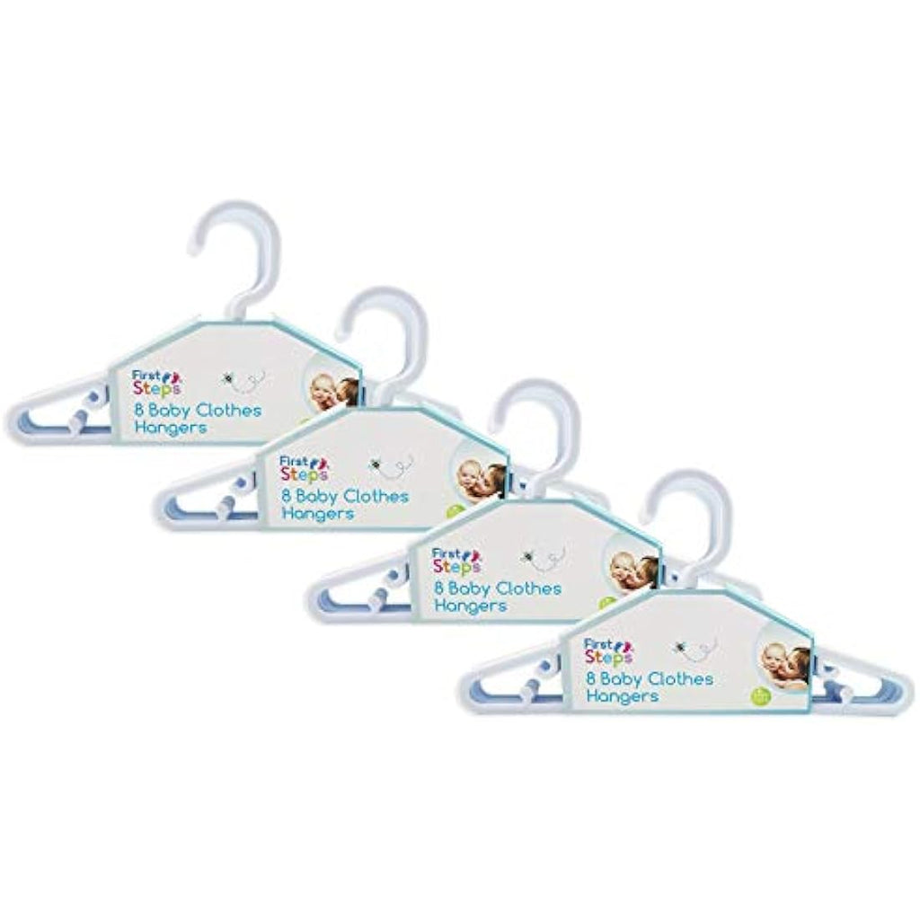 Jolof Store Baby Clothes Hangers - 32 Pack White Nursery Hangers
