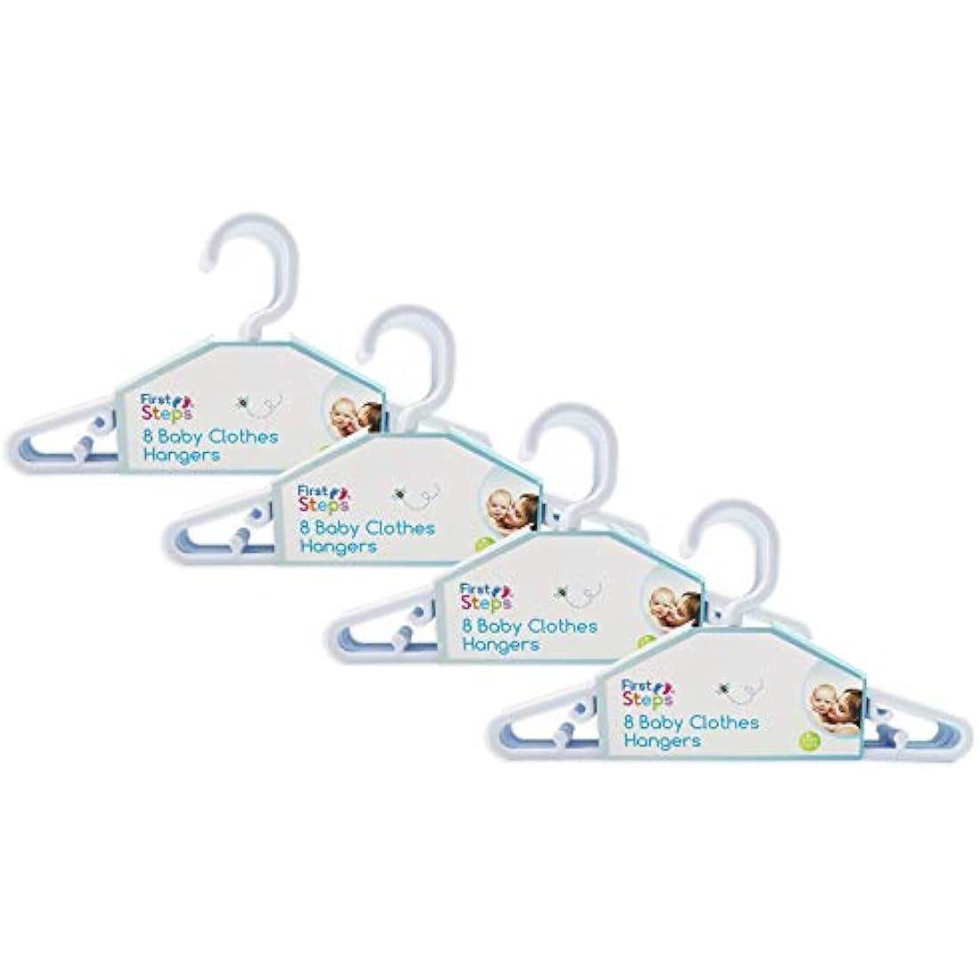 Jolof Store Baby Clothes Hangers - 32 Pack White Nursery Hangers