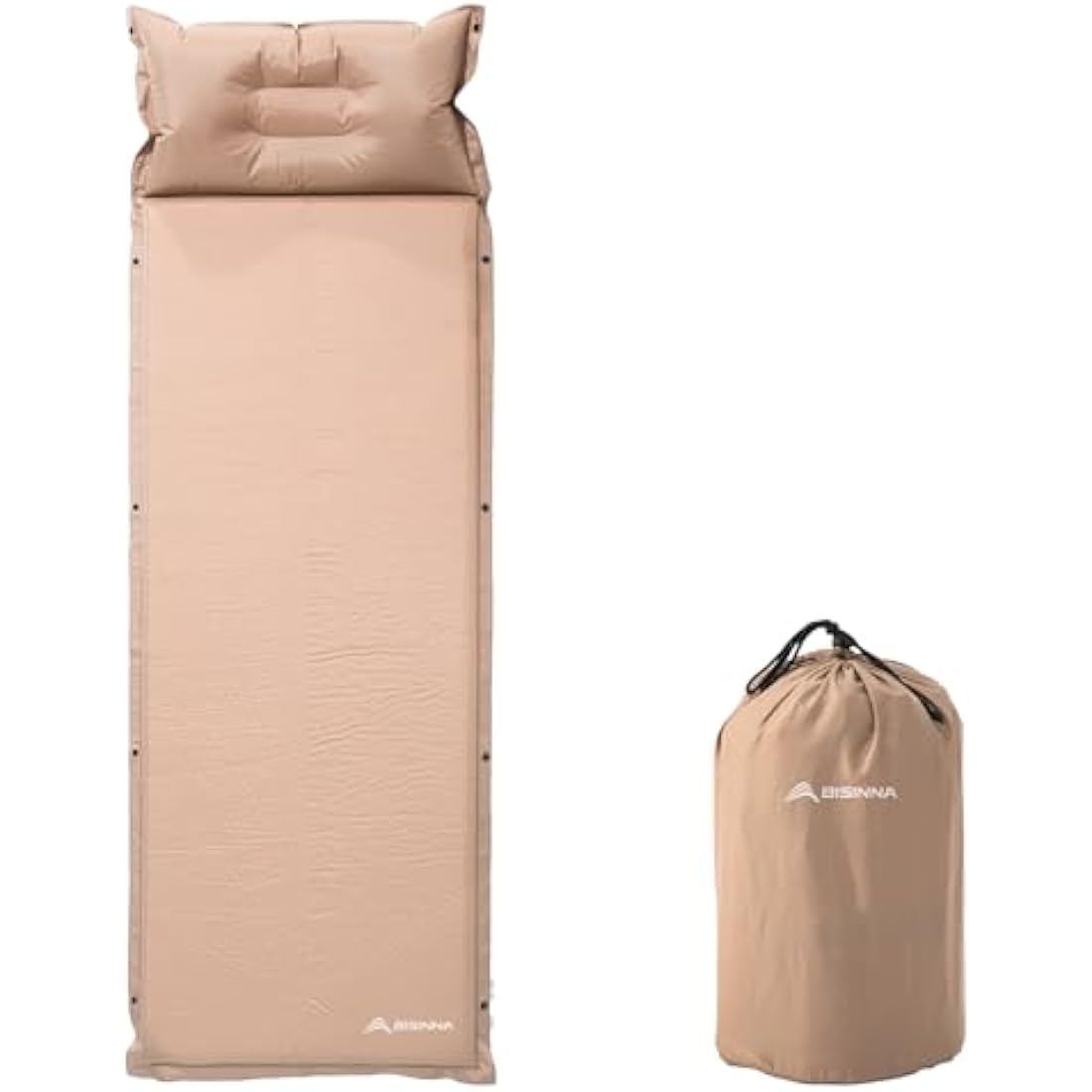 BISINNA Self-Inflating Camping Mat with Pillow | 3cm/5cm Foam Mattress