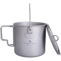 iBasingo 1100ml Titanium Mug – Ultralight Camping Cup with Lid