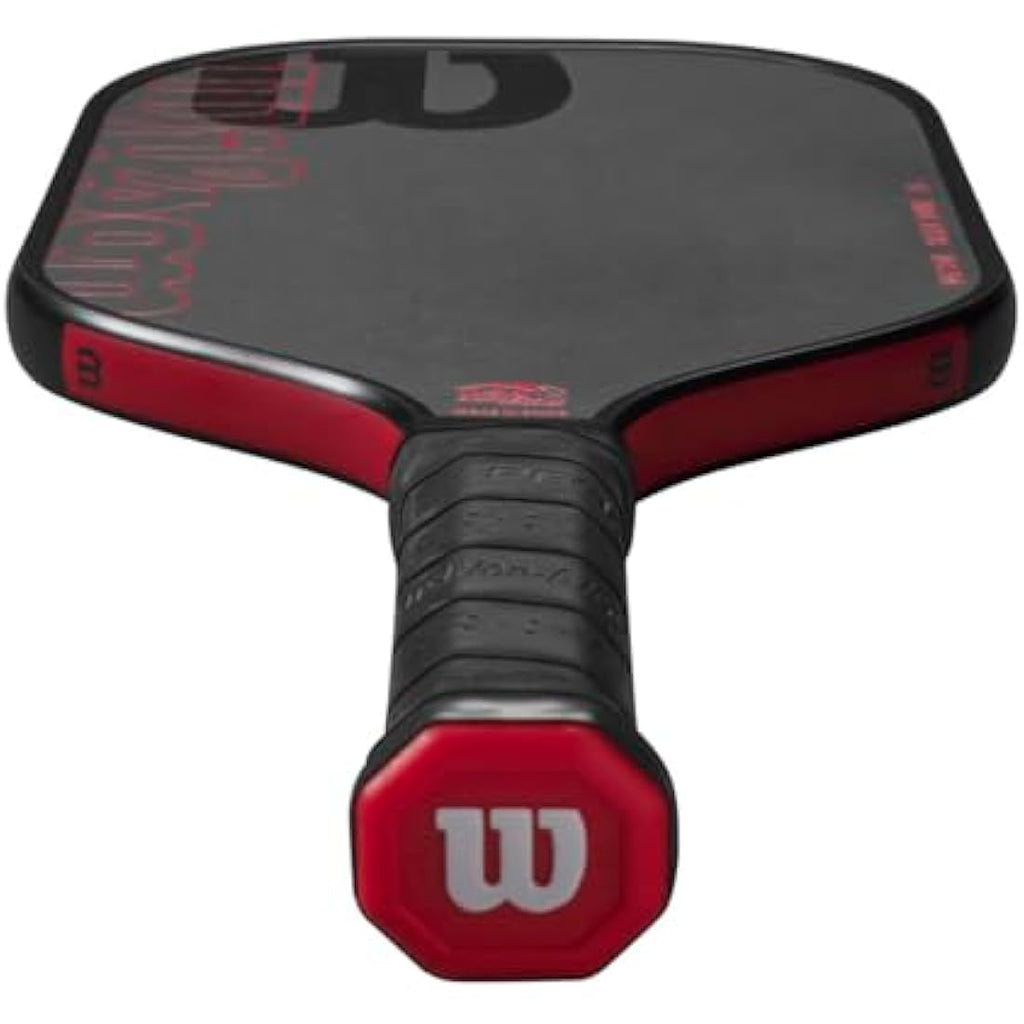 Wilson Blaze Tour 16 Pickleball Paddle – Raw Carbon Fiber, Black/Red