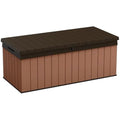 Keter Darwin 380L Outdoor Garden Storage Box – Brown Wood Look