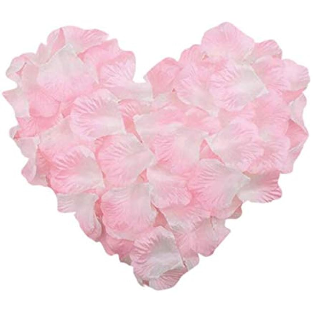 RuiChy 1000pcs Silk Artificial Rose Petals for Weddings - Pink & White